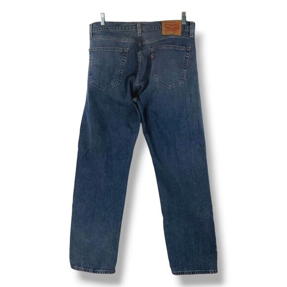 Levi’s 505 Regular Fit Straight Leg Jeans W34 L30 Dark Stonewash Zip Fly  Y2K - Picture 2 of 10